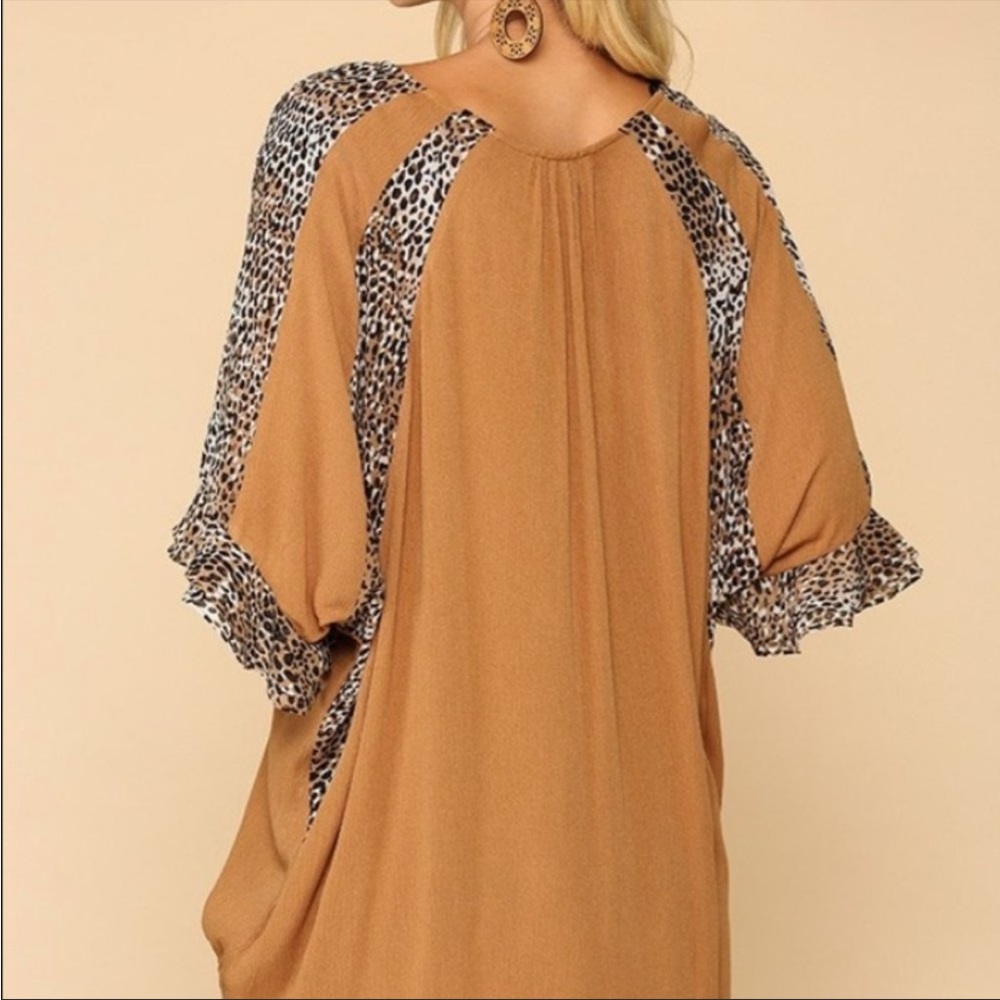 NWT Gigio+plus by Umgee animal print mix and solid blouse 1x - Picture 9 of 10